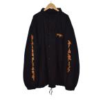 バレンシアガ BALENCIAGA 22SS メタルロゴ ウィンドブレーカー ナイロン トラックジャケット ブルゾン 48 黒 ブラック 698831 ☆AA★