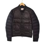 モンクレール MONCLER 15AW JEANDAT GIUBBOTTO ダウンジャケット ライダースジャケット 羊革 切替 1 黒 ブラック A20914137185 メンズ