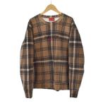 シュプリーム SUPREME 21SS Plaid Crewneck スウェット トレーナー プルオーバー チェック S 茶 ブラウン メンズ
