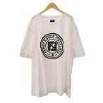 フェンディ FENDI JOSHUA VIDES OVER T-SHIRT Tシャツ カットソー 半袖 ズッカ柄 ロゴ プリント XXL 白 ホワイト FY0936 ACNI メンズ