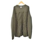 ショッピングロエベ ロエベ LOEWE 21AW アナグラム ケーブル編み ニット セーター M カーキ H526Y14K83 メンズ