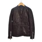 クロムハーツ CHROME HEARTS レーシング2 ダガージップレザージャケット シングル ライダースジャケット 羊革 ラムレザー XS 黒 ブラック