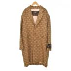 グッチ GUCCI GG柄 チェスターコート ロング 46 ベージュ 595447 ☆AA★ レディース