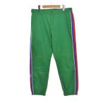 グッチ GUCCI サイドラインパンツ 裾ジップ 48 緑 グリーン 604187 ☆AA★ メンズ