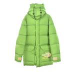 グッチ GUCCI ザ ノースフェイス THE NORTH FACE 21AW ダウンジャケット フード S 緑 グリーン 663751 ☆AA★ メンズ