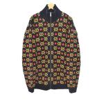グッチ GUCCI GGスター ジップアップ ニット ジャケット ブルゾン M 黒 ブラック 576796 ☆AA★ メンズ