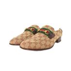 グッチ GUCCI GG キャンバス シェリーライン ホースビット ローファー 8 茶 ブラウン 546223 ☆AA★ メンズ