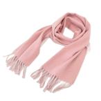 エルメス HERMES マフラー ストール パンチングロゴ カシミヤ フリンジ ピンク レディース