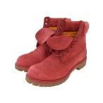 ショッピングティンバーランド ティンバーランド Timberland 6インチブーツ ハイカット レースアップ ヌバック ロゴデザイン 9W 赤 レッド A1149 A1117 メンズ