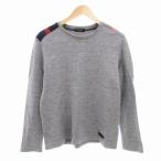 ブラックレーベルクレストブリッジ BLACK LABEL CRESTBRIDGE ニット カットソー セーター 長袖 M グレー /TZ メンズ