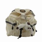 キプリング KIPLING リュックサック デイパック ゴリラチャーム 巾着 ロゴ ベージュ /FF レディース