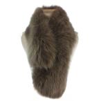 サガファー SAGA FURS 美品 フォックスファー ティペット マフラー ストール 毛皮 ベージュ レディース