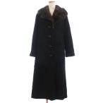 enefsi-nfc пальто длинный мех kala прохладный Ram мех норка мех воротник длинный рукав чёрный черный #GY99 женский 