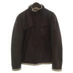 ショッピングブラックレーベル バーバリーブラックレーベル ジャケット ブルゾン スタンドカラー 長袖 ボア エコスエード 合成皮革 M 茶 ブラウン メンズ