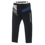 パーリーゲイツ PEARLY GATES ゴルフウェア パンツ テーパード ストレッチ ロゴ プリント 4 黒 ブラック メンズ