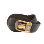  Bally BALLY ремень кожа пряжка 90/36 чёрный черный Италия производства #GY14 женский 