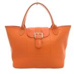 ショッピングロンシャン ロンシャン LONGCHAMP ハンドバッグ レザー 本革 オレンジ フラップ /FF ■GY14 レディース