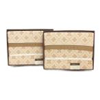 ショッピングセリーヌ 未使用品 セリーヌ CELINE 2点 セット まとめ タオルケット マカダム柄 ギフト シングルサイズ 140cm×190cm ベージュ レディース