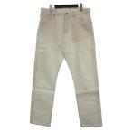 ダンヒル dunhill デニム パンツ ジーンズ ホワイトデニム ジッパーフライ ストレート 34 白 ホワイト メンズ