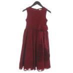 キャサリンコテージ Catherine Cottage ドレス ワンピース ノースリーブ リボン バラ 発表会 150 赤 レッド キッズ