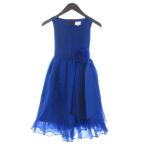 キャサリンコテージ Catherine Cottage ドレス ワンピース 発表会 ノースリーブ コサージュリボン 140 青 ブルー キッズ