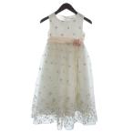 キャサリンコテージ Catherine Cottage ドレス ワンピース 発表会 ノースリーブ レース 刺繍 オーガンジー 140 白 ホワイト