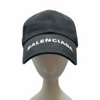バレンシアガ BALENCIAGA バイザー 531588 ロゴ 刺繍 ベースボールキャップ 野球帽 帽子 黒 ブラック  メンズ レディース