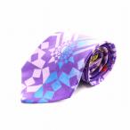  Gianni Versace Versace .GIANNI VERSACE широкий галстук галстук общий рисунок цветочный принт шелк шелк фиолетовый лиловый /AN3 *AA* мужской 