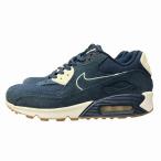 ナイキ NIKE AIR MAX 90 PREMIUM エアマックス スニーカー キャンバス スウェード 青 ブルー 24cm 700155-403 レディース