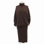  Aqua Girl aquagirl вязаный пончо длинный One-piece ta-toru шея чай Brown /GV женский 