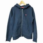 シュプリーム SUPREME SMALL BOX LOGO FULLZIP HOODIE ボックスロゴ スウェット パーカー 紺 ネイビー S ☆AA★ メンズ