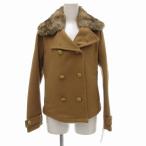  не использовался товар fitelitiFIDELITY с биркой бушлат жакет короткий мех кролика Camel /JS женский 