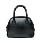 コムデギャルソン COMME des GARCONS 青山オリジナル 台形バッグ ハンドバッグ 牛革 無地 サイズ1 黒 ブラック レディース