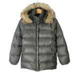 ショッピングmoncler モンクレール MONCLER 茶タグ ダウンジャケット フード付き ファー ナイロン 00 カーキ レディース