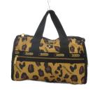  Le Sportsac LesportSAC Mini Boston ручная сумочка леопардовая расцветка Logo plate нейлон желтый желтый чёрный черный женский 