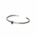 スタンプワーク ターコイズシルバーバングル USA刻印 sterling刻印 アクセサリー ブレスレッド シルバー ★AA☆ メンズ レディース