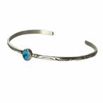 USA刻印 ターコイズシルバーバングル スタンプワーク sterling刻印 アクセサリー ブレスレッド シルバー ★AA☆ メンズ レディース