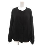 ショッピングzara ザラ ベーシック ZARA BASIC ボンバージャケット ブルゾン L 黒 ブラック ノーカラー /JS レディース