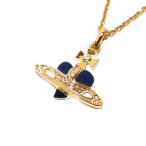 ヴィヴィアンウエストウッド Vivienne Westwood オーブ ハート ネックレス ペンダント ビジュー ゴールドカラー ブルー