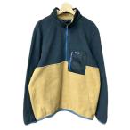 パタゴニア Patagonia マイクロディニ ハーフジップ プルオーバー フリース XL 紺 ネイビー 茶 ブラウン STY26200FA22 メンズ