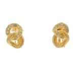  Christian Dior Christian Dior прекрасный товар серьги стразы 2 полосный . Gold цвет /AE #GY47 женский 