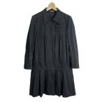 ショッピングMIUMIU ミュウミュウ miumiu プリーツスカートドッキングシャツワンピース 長袖 40 黒 ブラック ☆AA★