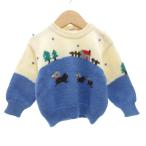  Familia Familiar вязаный свитер 80 длинный рукав Logo белый белый бледно-голубой голубой /AE #GY14 Kids 