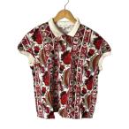 ショッピングdior Christian Dior SPORTS 総柄ポロシャツ ショートスリーブ 花柄 L レッド レディース