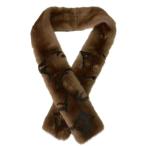 フェンディ FENDI ズッカ柄 ミンクファー マフラー ショール ティペット レディース