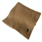 ポロ ラルフローレン POLO RALPH LAUREN ウールマフラー ストール ポニー刺繍 ブラウン メンズ レディース