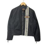 ハーレーダビッドソン HARLEY DAVIDSON ナイロンレーシングジャケット ジャケット ジップアップ ワッペン 上着 30263 M ブラック メンズ