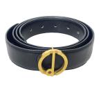 ショッピングダンヒル ダンヒル dunhill レザー ベルト はとめ ロゴ バックル 34/85 ブラック メンズ