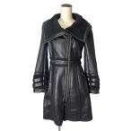  Armani Exchange A/X ARMANI EXCHANGE искусственный мутон пальто жакет Zip выше средний длина XS черный #GY99 женский 