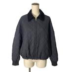 Uniqlo UNIQLO C стеганная куртка воротник вельвет короткий длина блузон M черный женский 